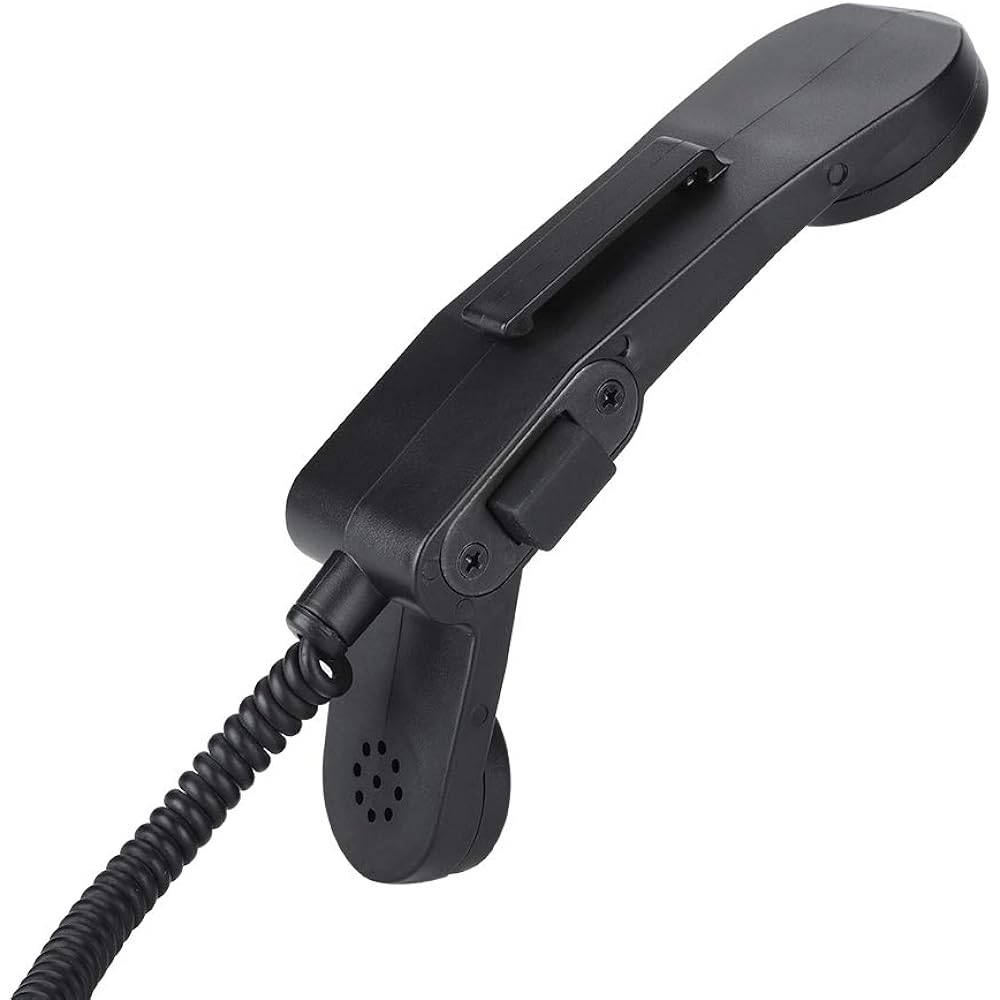 Radio Hand Microphone, Military Radio Handheld Handset Microphone Speaker 3.5mm Retro Telephone Handset Abu Black 3.5mm Plug Handheld Speaker Microphone HiFi Sound Shoulder Handheld Retro Telephone Handset