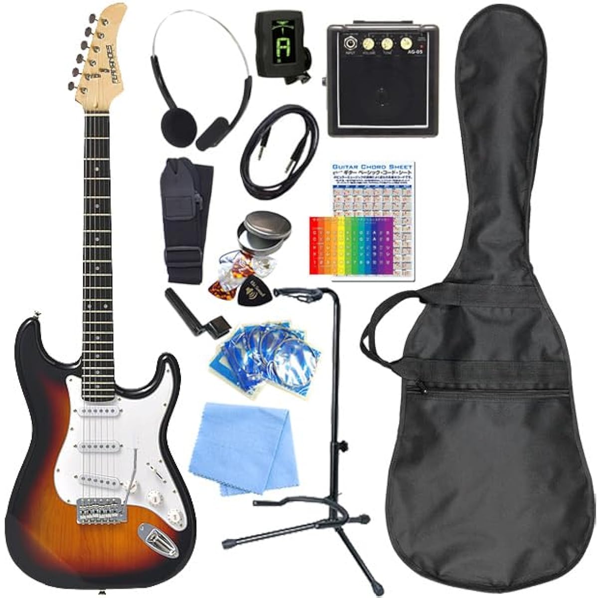 FERNANDES Electric Guitar LE-1Z 3S 3SB Beginner Introduction 15 Piece Super Basic Set [98765]