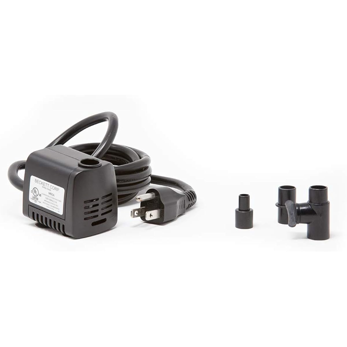 Beckett Corporation M90AUL 7206410 120 GPH Submersible Pump for Small Indoor/Outdoor Ponds, Water Gardens, Aquariums, and Waterfalls, 2' Max Fountain Height, Black