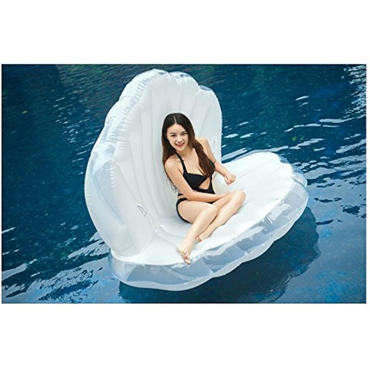 QUOXO Inflatable Float, Summer Lounger Raft Float for Pool Lake Beach and River