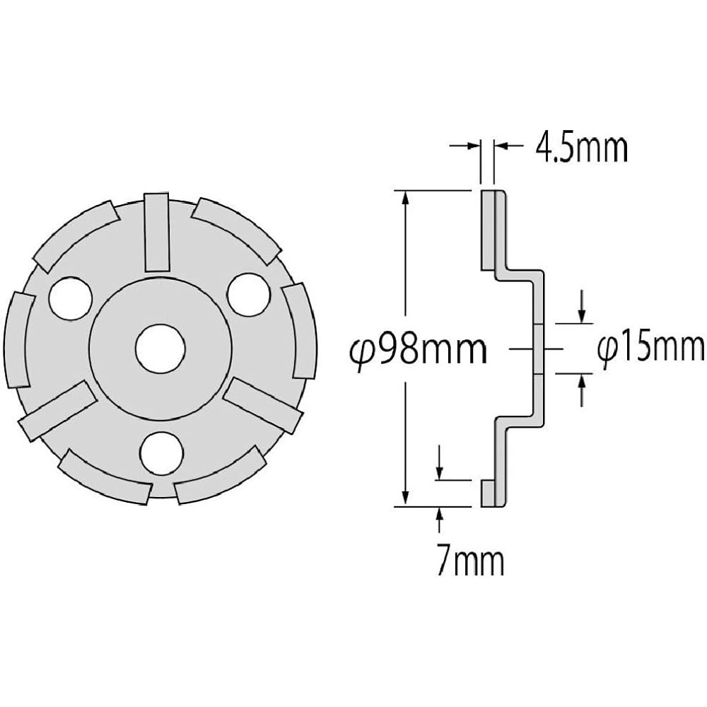 Lobtex (shrimp) diamond cup wheel force cutting double cup (for rough/medium finishing) CDE-4