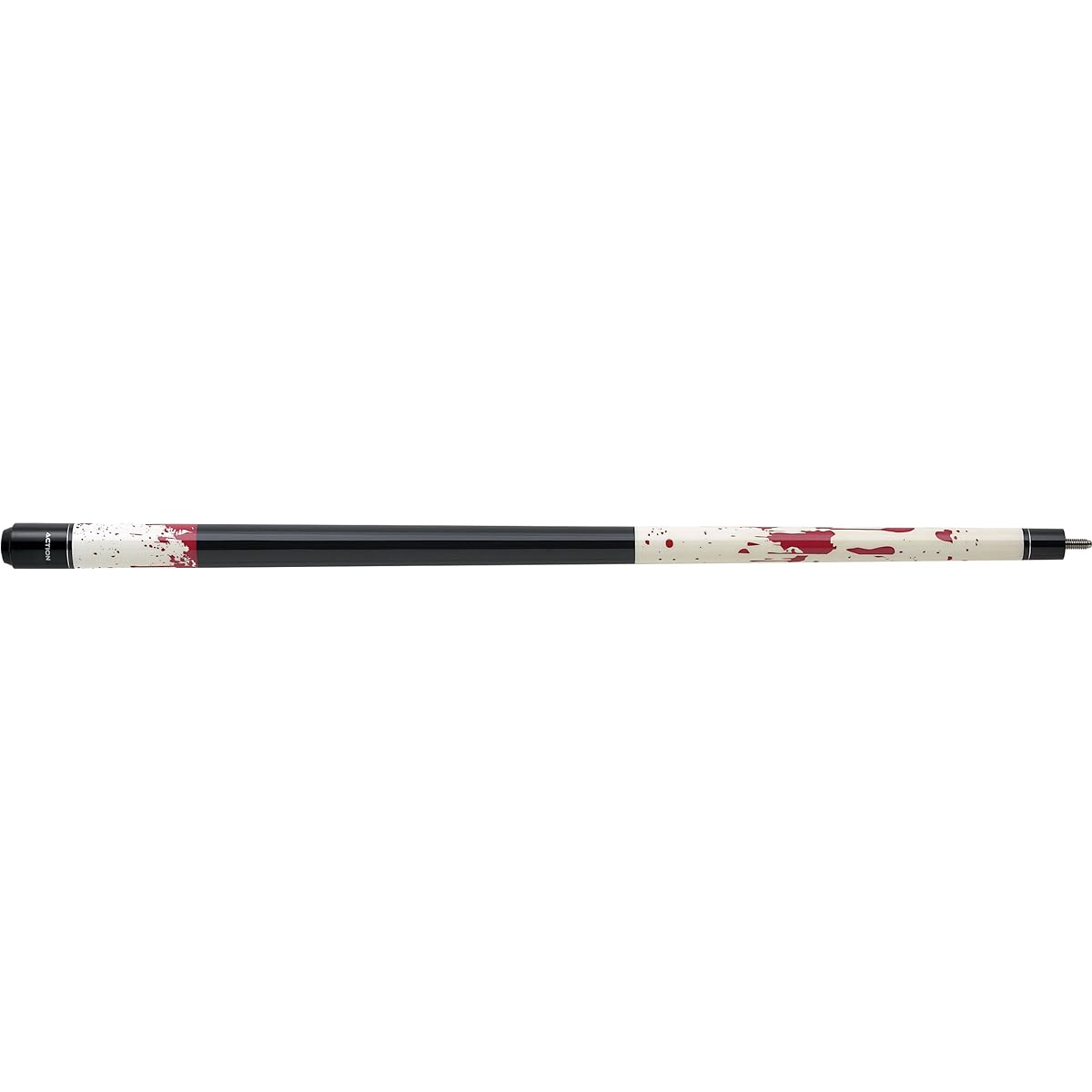 Action Impact Billiard Pool Cue Stick White Stained Birdseye Maple with Red Blood Stain