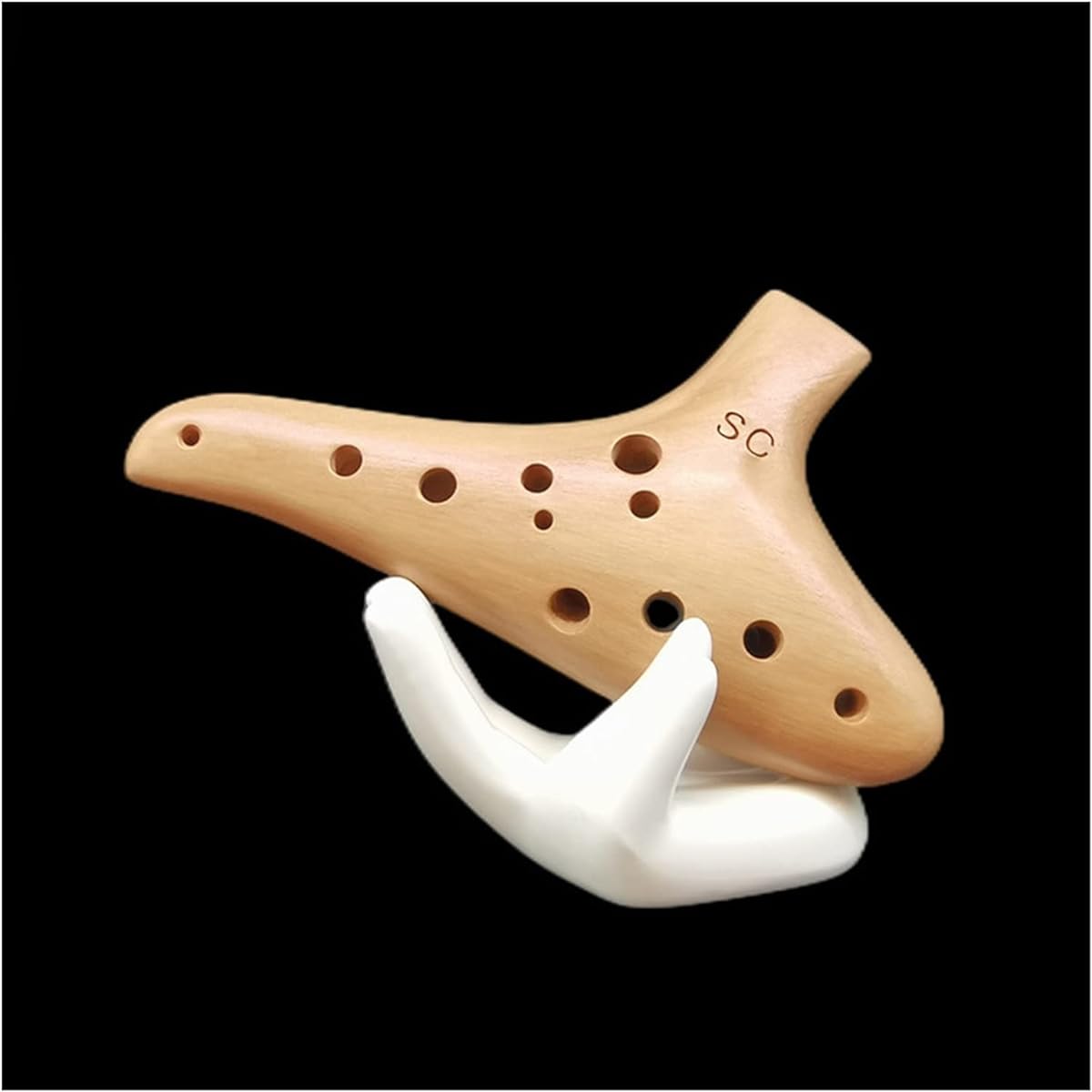 Handmade Clay Wood Grain Treble C Key Playing Ocarina Musical Instrument for Students Beginner Ocarina Ocarina Instrument