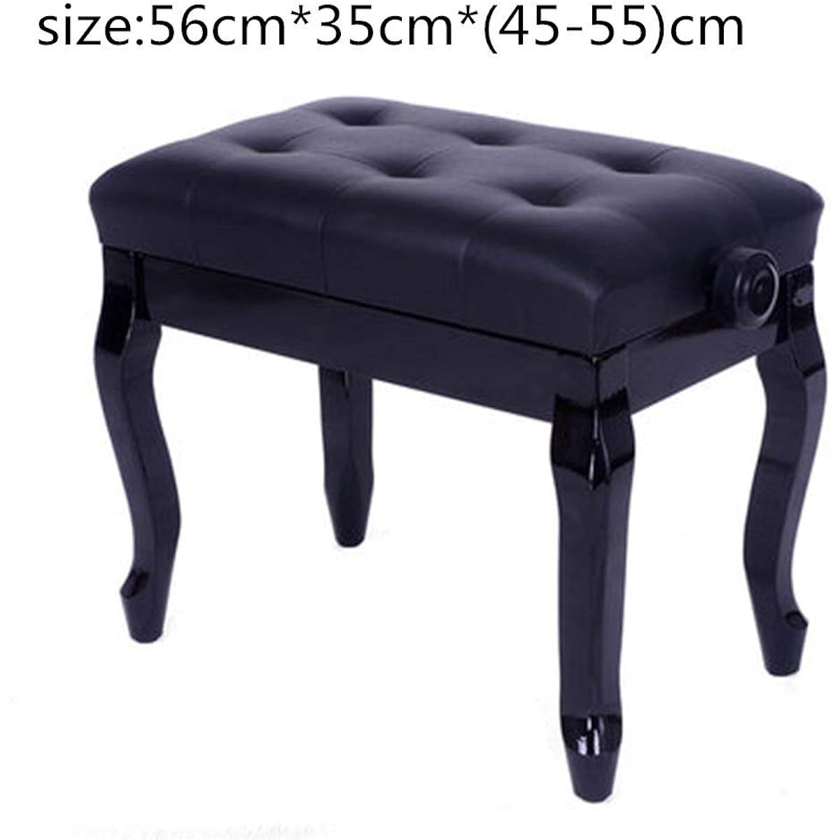 Piano bench Piano stool Universal single piano stool black Comfortable seating experience (Color: Black, Size: 56x35x55cm)