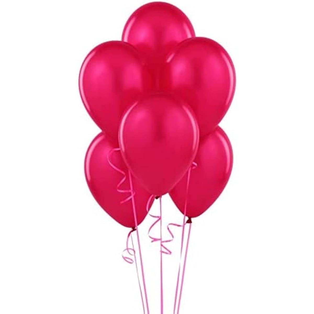 Amscan Lustrous Pearlescent Latex Balloons (100 Count), 12 Inch, Bright Pink