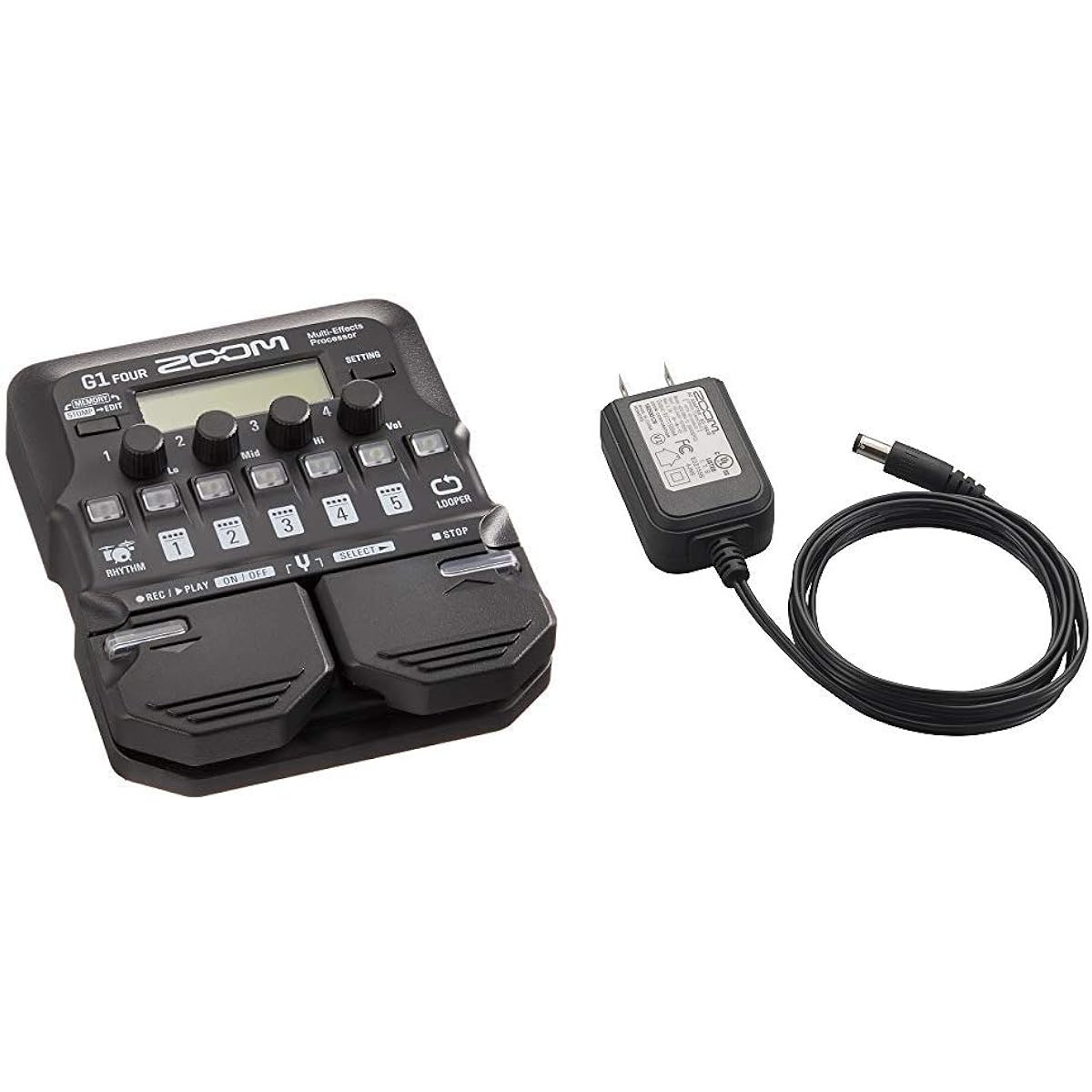 [Set purchase] ZOOM Zoom Multi Effects Multi Effects Processor G1 FOUR + Zoom AC Adapter DC9V Output AD-16