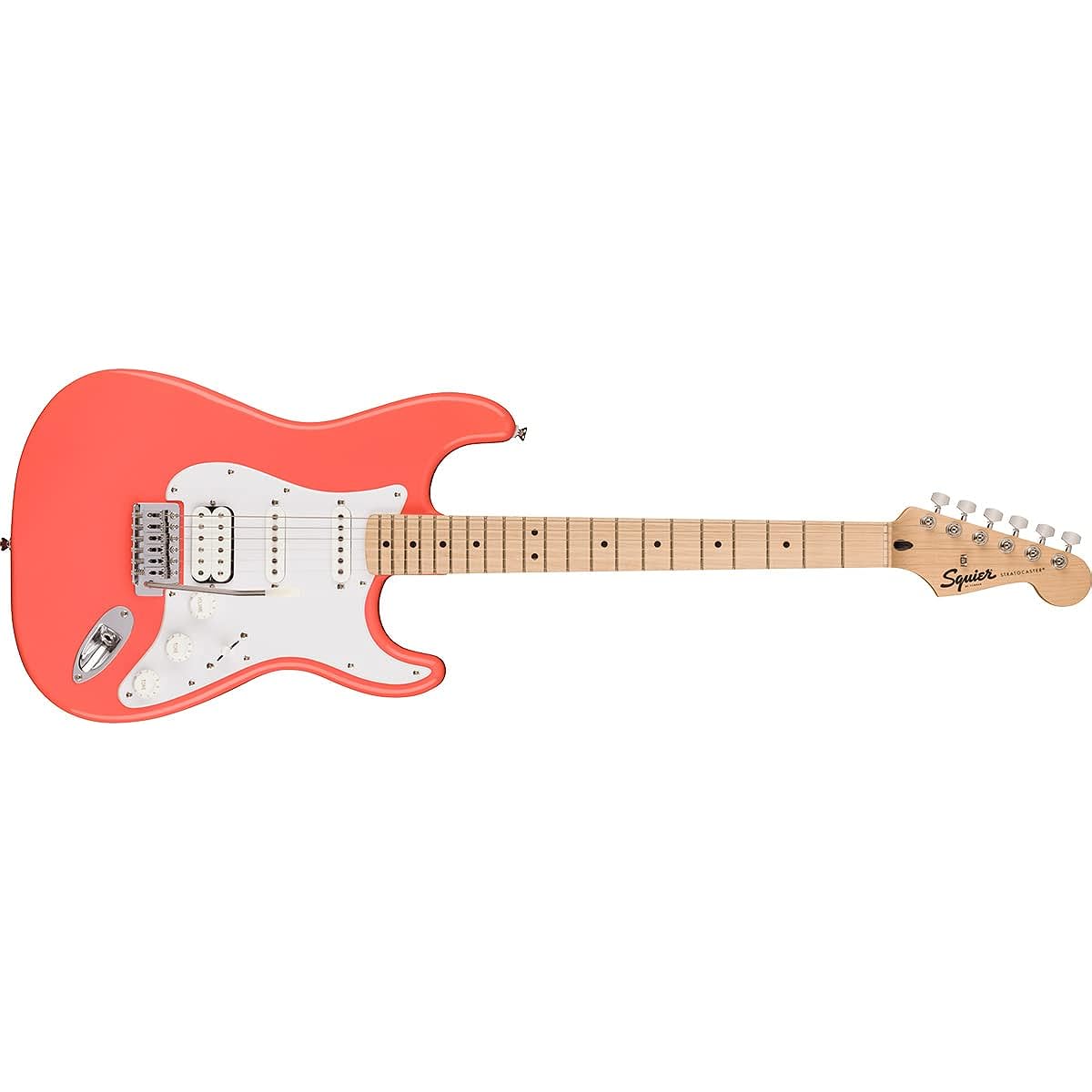 Squier by Fender SONIC STRATOCASTER HSS Tahitian Coral Electric Guitar Beginner 14-piece Set [With Mini Amp] Stratocaster Squier/Squier