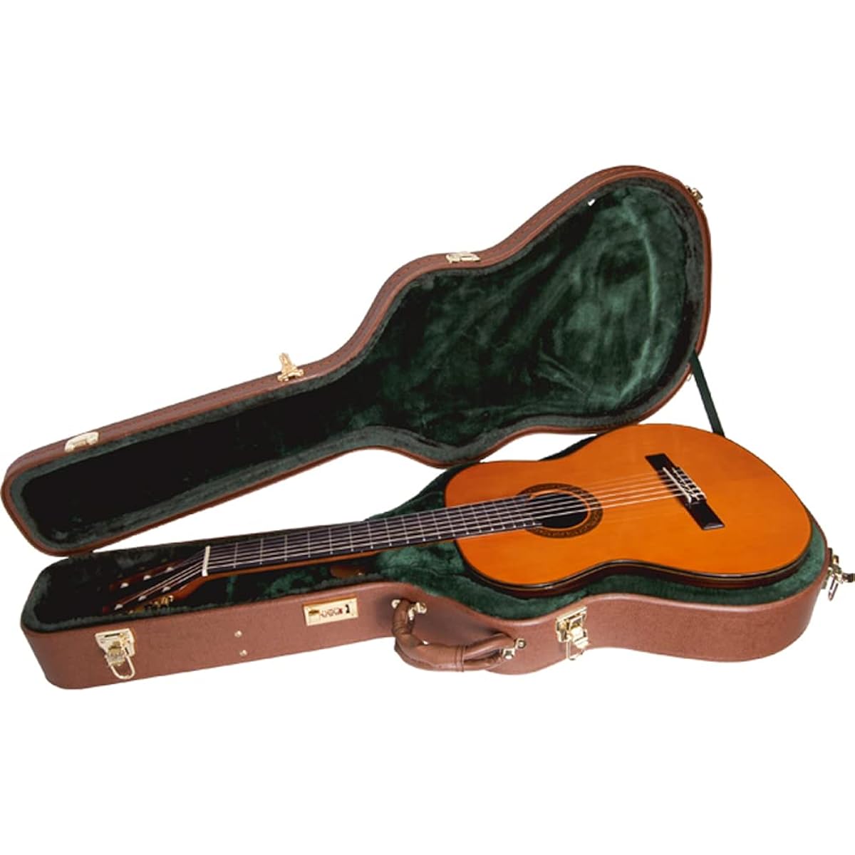 KC classical guitar hard case G-130 (brown leather with lock)