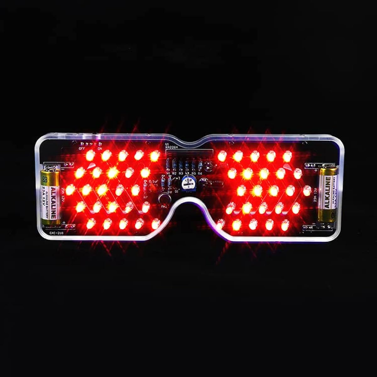 Gikfun Light Up Glasses Soldering Practice Kit Sound Activated LED Glasses DIY Electronic Kit for School Learning Project EK1972