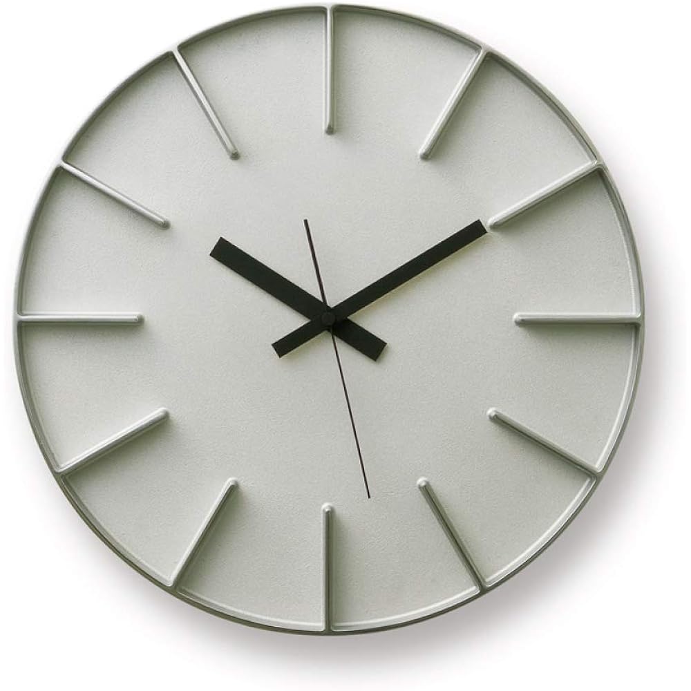 Lemnos Wall Clock Analog Edge Clock Aluminum Black Edge Clock Diameter: 35cm AZ-0115 BK