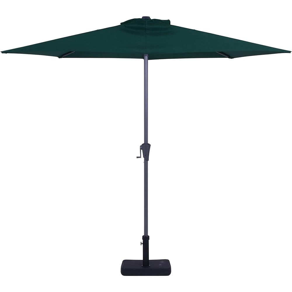 Fuji Boeki Parasol Width 270 x Depth 139 x Height 234 cm Green Garden Semicircle Parasol Crank Opening/Closing Aluminum 37853 Large