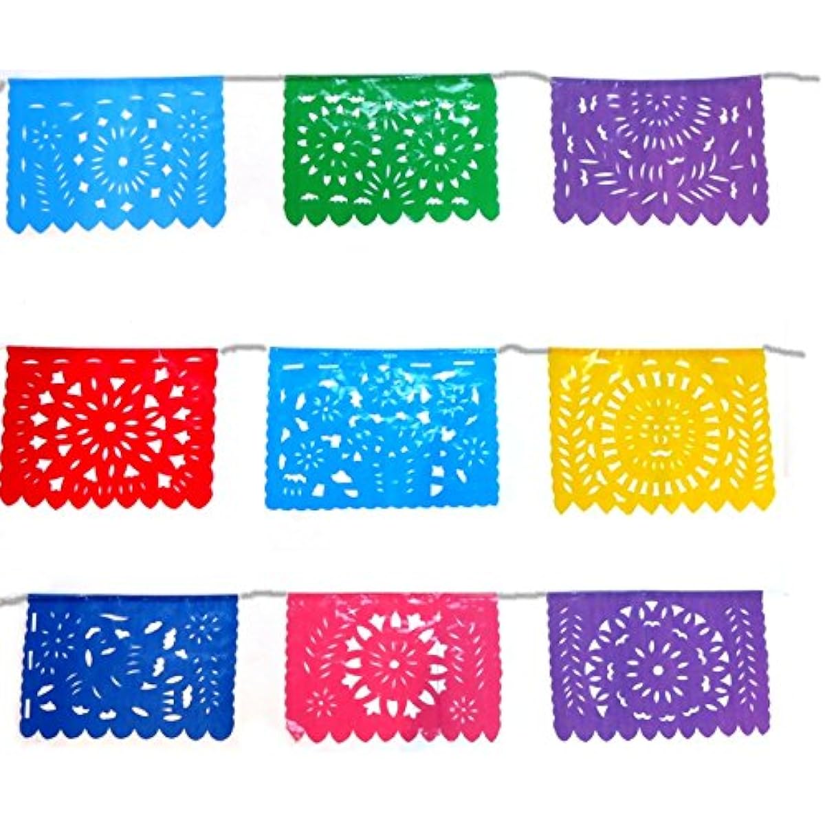 Multicolor Mexican Party Plastic Banner