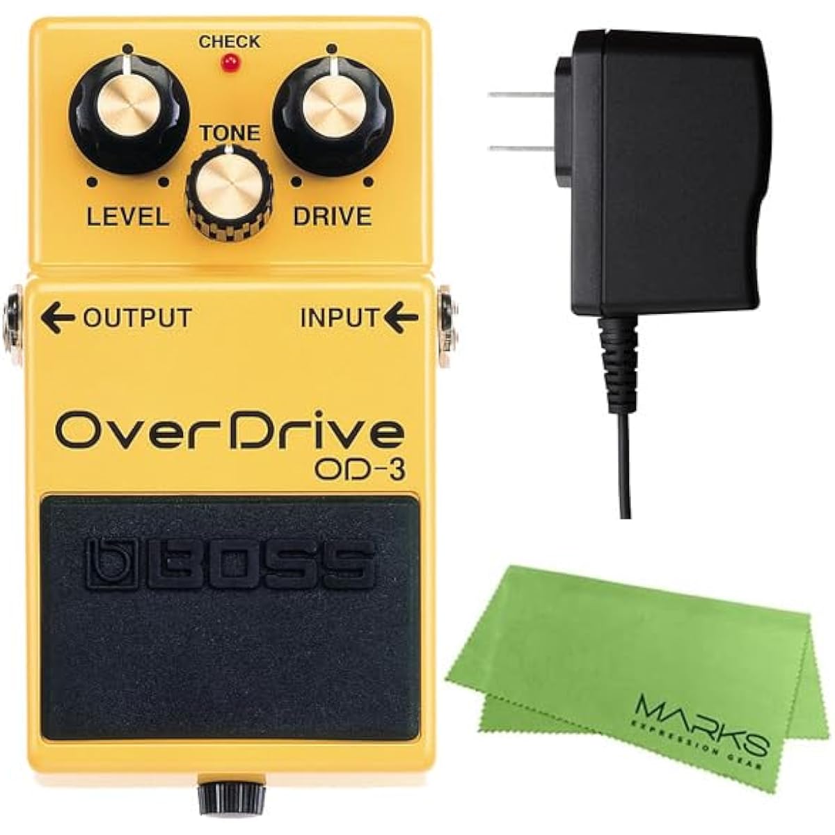 BOSS OverDrive OD-3 + PSA-100S2 + Marks Original Cloth Set