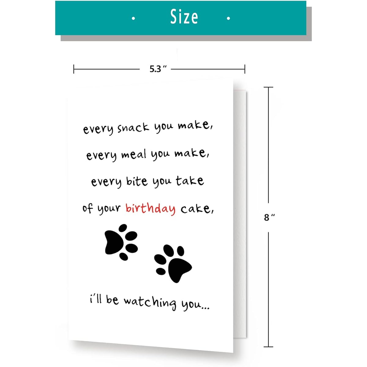 Huameigf Dog Mother Birthday Cake Card