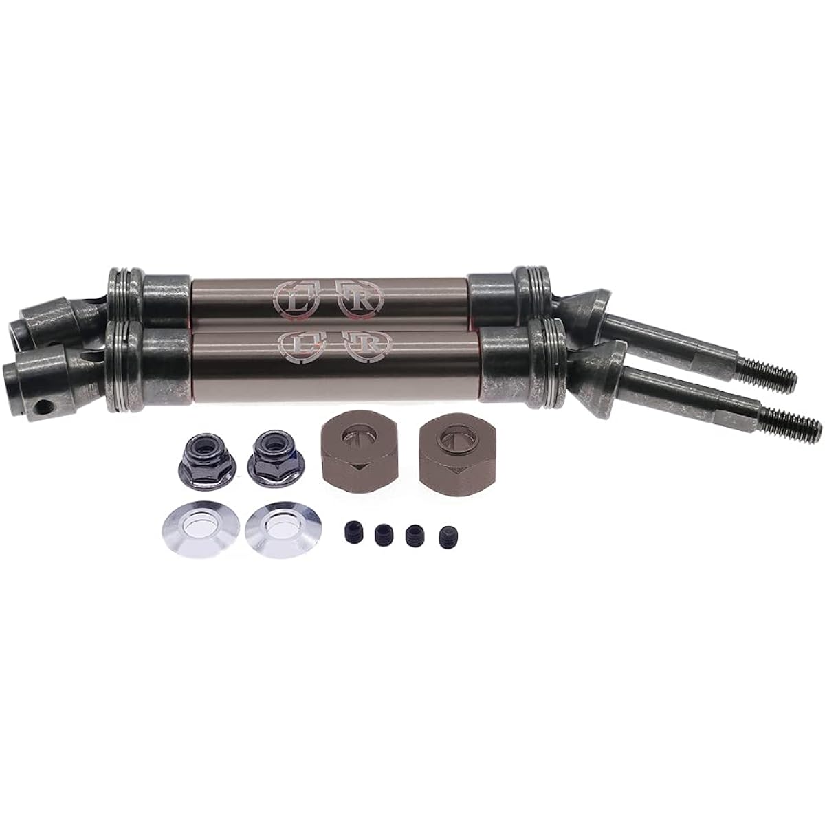 Alloy and 45 Steel Rear CVD Drive Shaft for RC Hobby Car 1/10 ECX 2WD Series Hop-up (Titanium) 2pcs