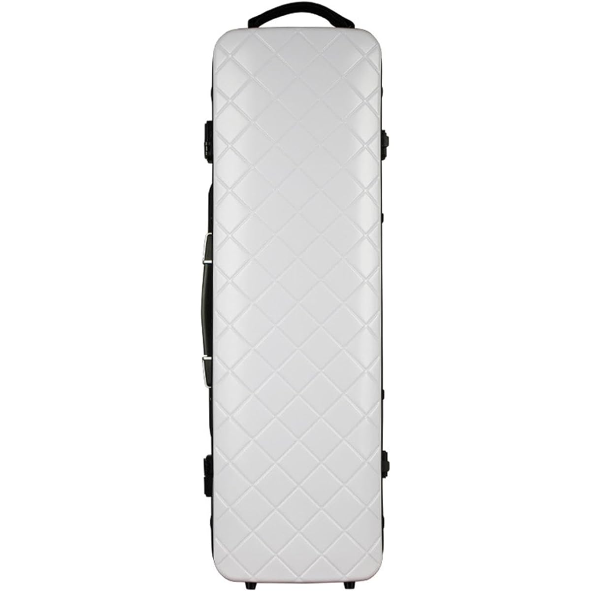 Violin Case, 4/4 Full Size Violin Hard Case with Hygrometer, Portable Lightweight Violin Case Backpack Made of Carbon Fiber, Violin Backpack Rectangular Shape, Waterproof and Rainproof with Adjustable Shoulder Strap, White A