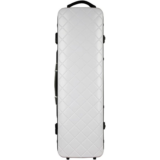 Violin Case, 4/4 Full Size Violin Hard Case with Hygrometer, Portable Lightweight Violin Case Backpack Made of Carbon Fiber, Violin Backpack Rectangular Shape, Waterproof and Rainproof with Adjustable Shoulder Strap, White A