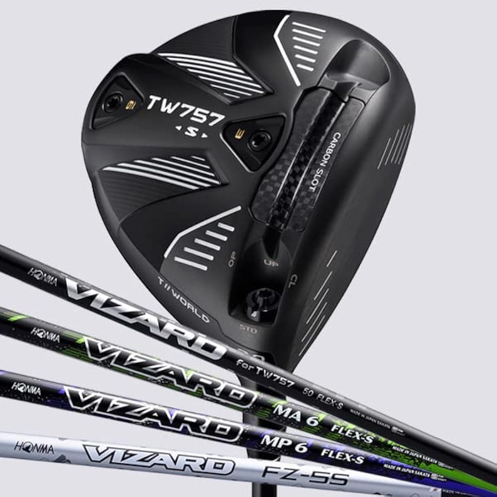 Honma Golf Driver T//WORLD TW757 TYPE-S VIZARD FOR TW757 Loft Angle: 10.5° Flex: S Black