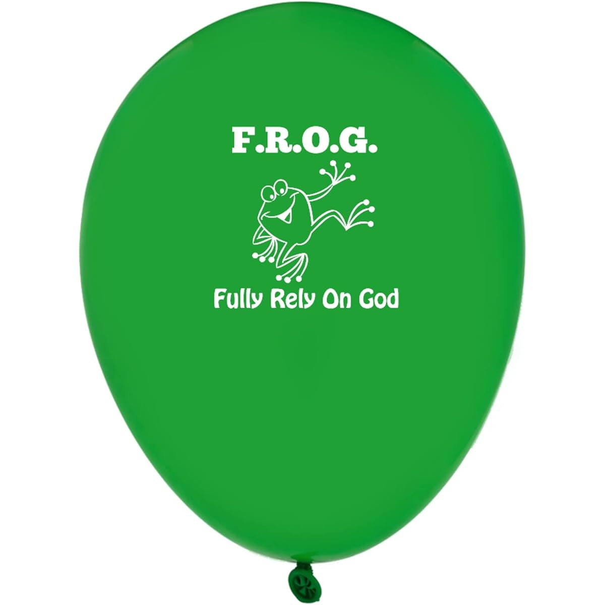 Green Fully Rely On God 9" Latex Frog Balloons (1000pcs)
