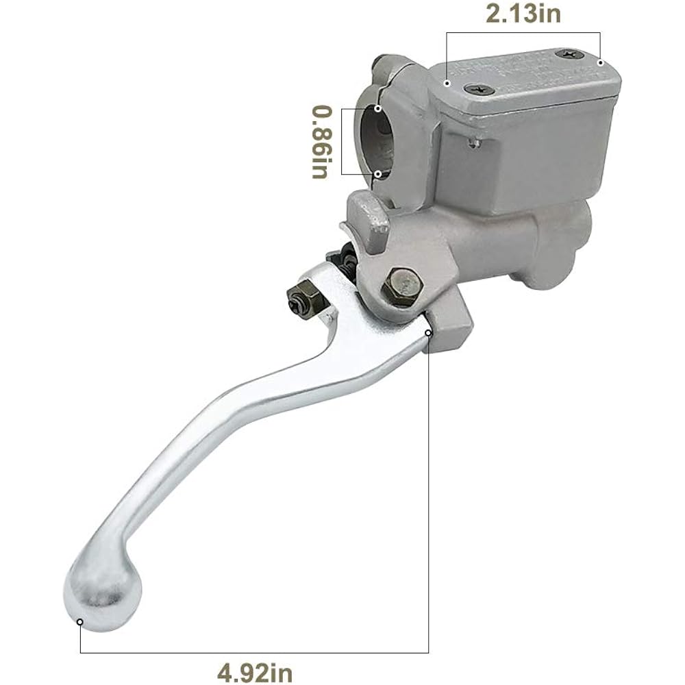 Triumilynn 7/8" Right Front Brake Master Cylinder Perch for Honda CR125R CR250R CR500R CRF250R CRF450R CRF250X CRF450X (Silver)