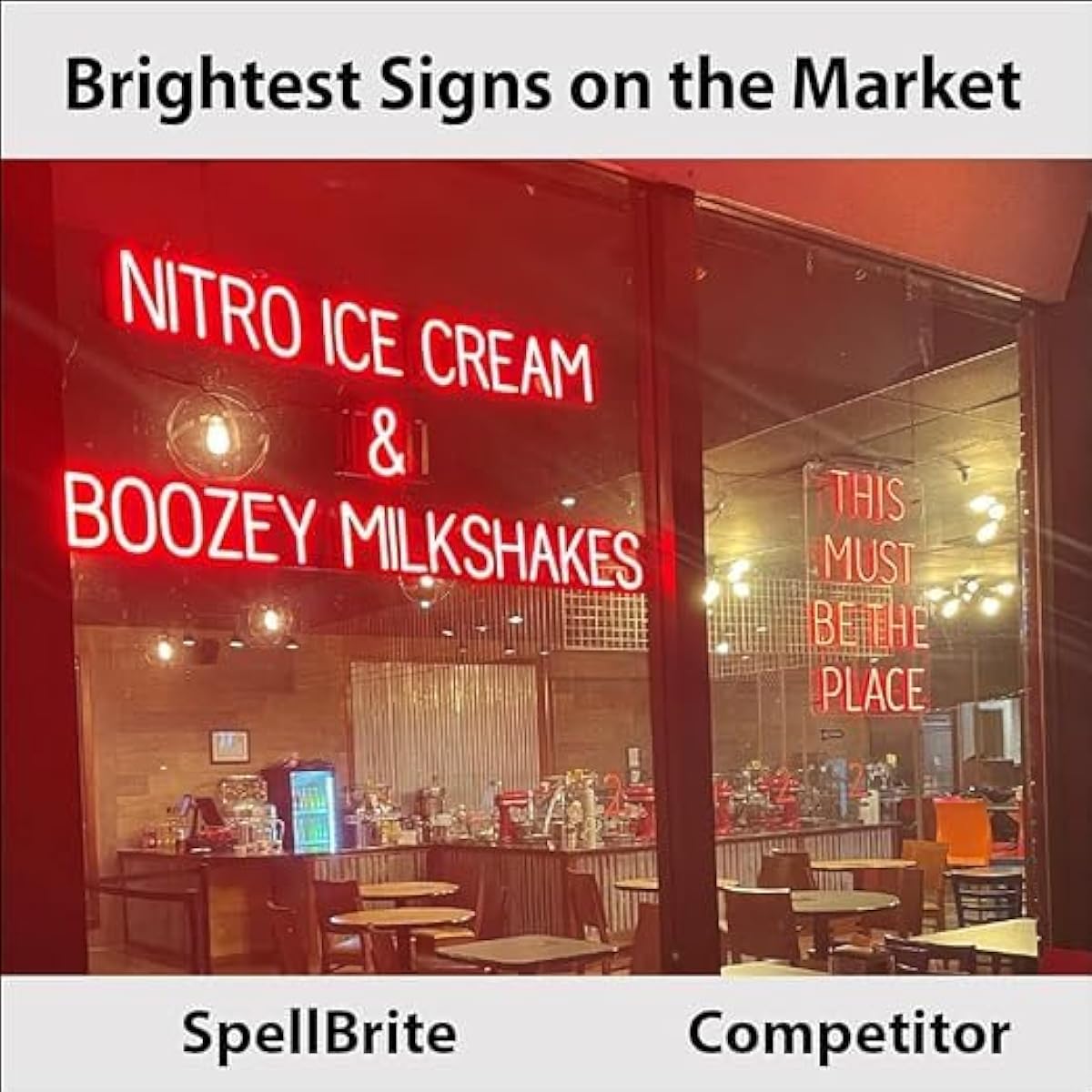 SpellBrite BAKERY Neon LED Sign for Bakeries - 24.4" x 6.3" Super Bright, Energy Efficient, Long-Life LEDs. Visible Indoors from 500+ Feet with 8 Animation Settings (Red)
