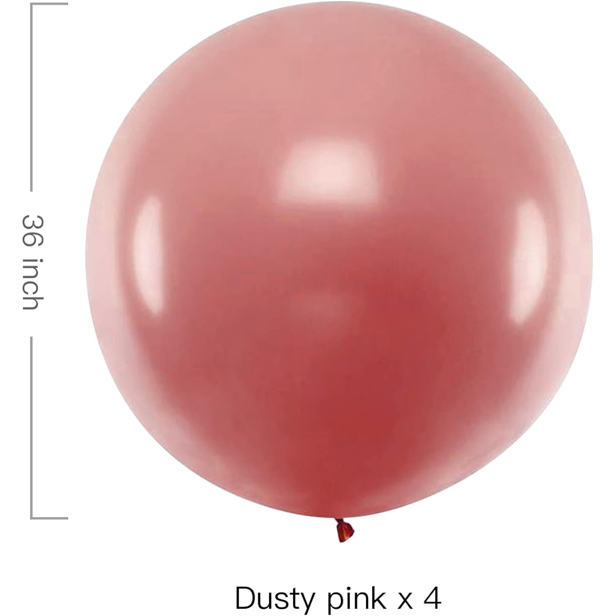 36" Dusty Pink Balloons Giant Dusty Rose Latex Balloons for Wedding Bridal Shower Boho Baby Shower Decorations 4pcs