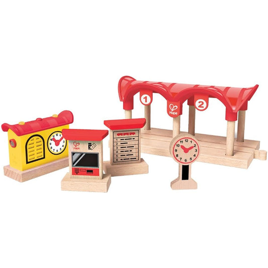 Hape HAP-E3702 Record/Listen and Light Railway Station Playset