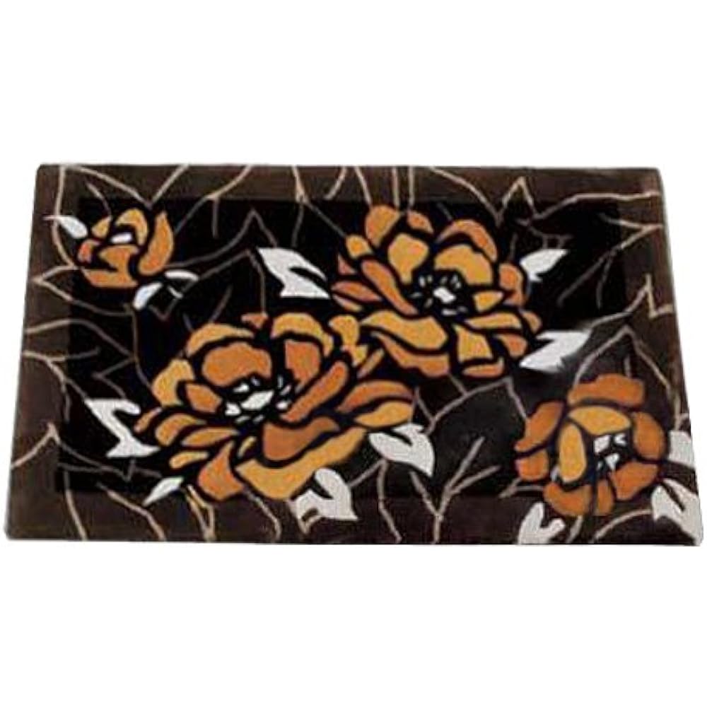 Kawashima Textile Cercon Mat Monstera 67×120cm FH1598 Orange 0027am