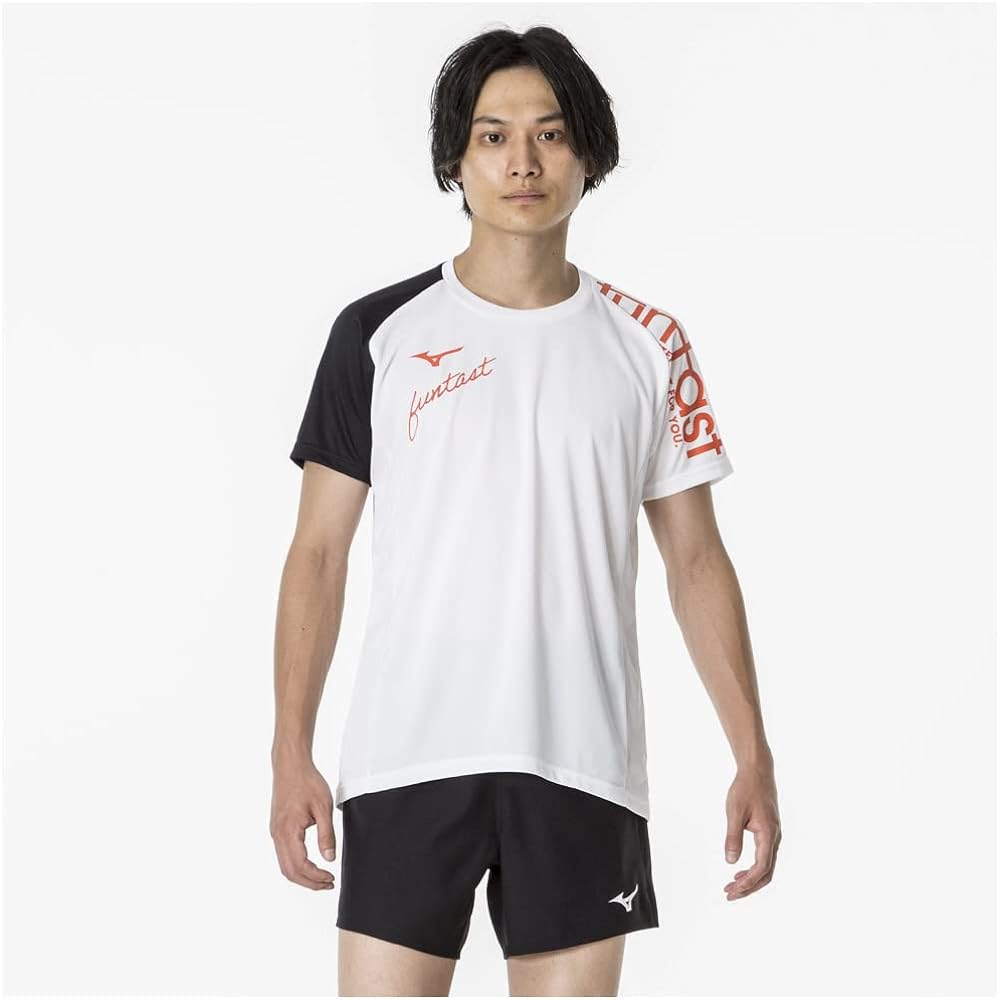 [Mizuno] Volleyball Wear FUNTAST Practice Shirt Short Sleeve Sweat Absorbent Quick Drying V2MAA101