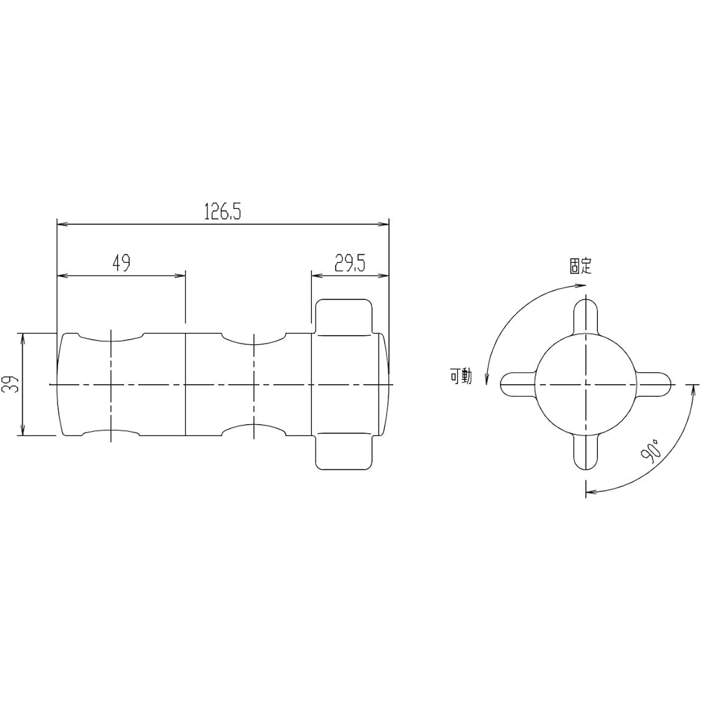 LIXIL INAX Shower hook part for slide bar Plated A-3682/NC For slide bar with diameter 24mm