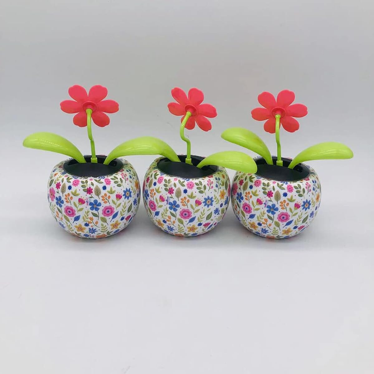 Mersuii Solar Dancing Flower Solar Dancing Toy Shaking Head Car Swinging Dancing Toy Car Windowsill Decoration Solar Powered Car Toy Car Office Desk Decoration