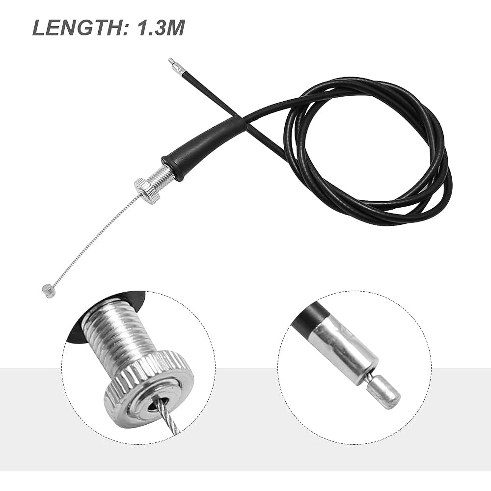 Black Throttle Handle and Grip Cable Replacement for Mini Baja Doodlebug 5.5hp 6.5hp Mb165 Mb200 196cc 200cc 97cc
