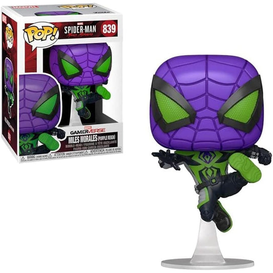 Pop! Funko Games: Marvel's Spider-Man: Miles Morales - Miles Purple Rain Suit (with EcoTEK Box Protector Case)