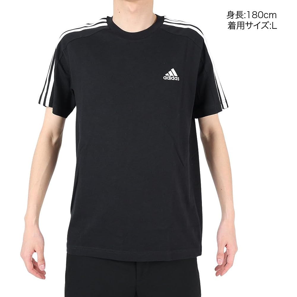 Adidas Men's Short Sleeve T-Shirt Essentials Single Jersey Three Stripes T-Shirt Sportswear