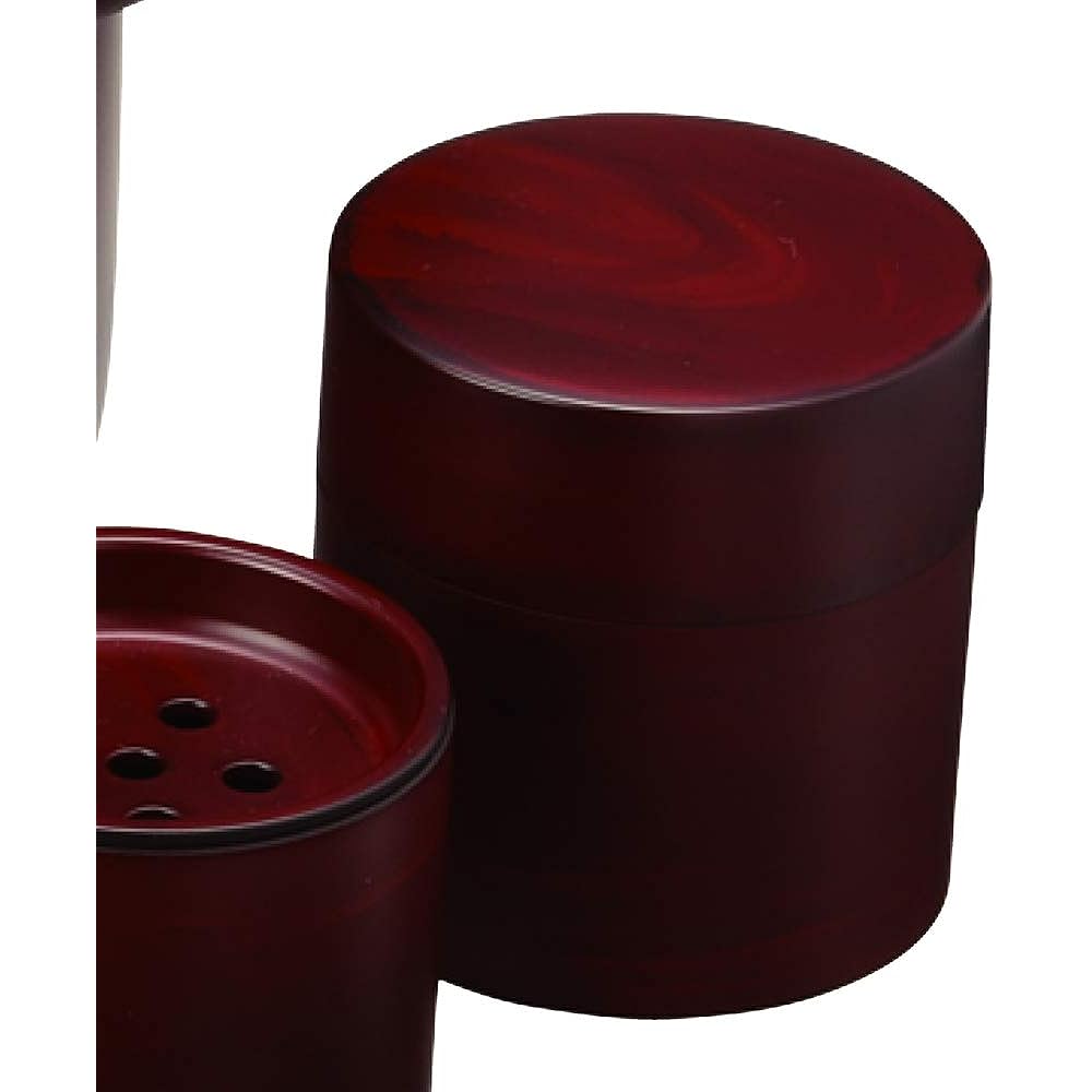 Nakanishi-kougei New Tea Room Set Vermilion Wood Grain Made in Japan 2059013