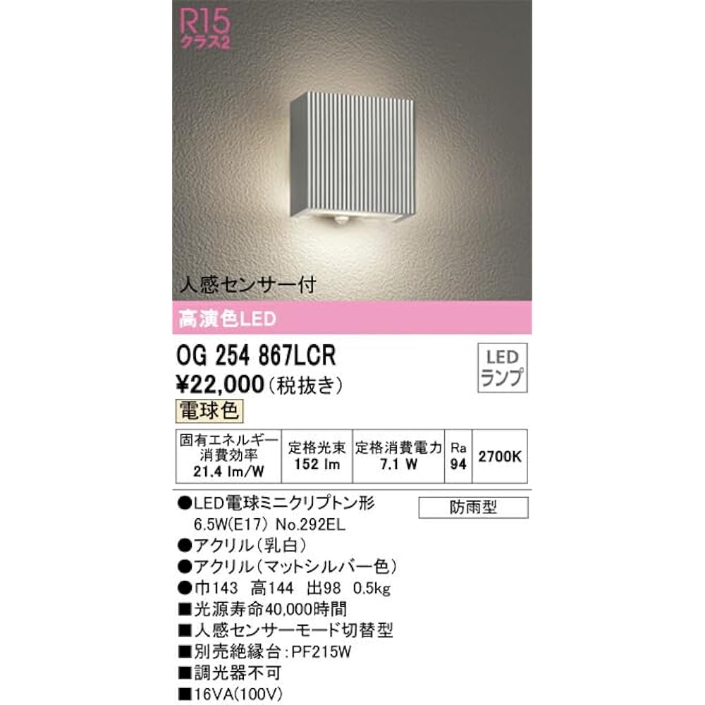 Orderic Exterior LED Porch Light High Color Rendering Human Sensor Rainproof Bulb Color Matte Silver: OG254867LCR