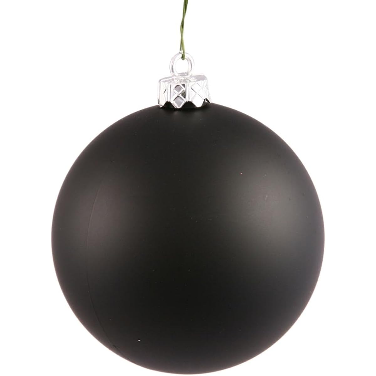 Vickerman 34858 - 3" Black Matte Ball Christmas Tree Ornaments (12 Pack) (N590817DMV)