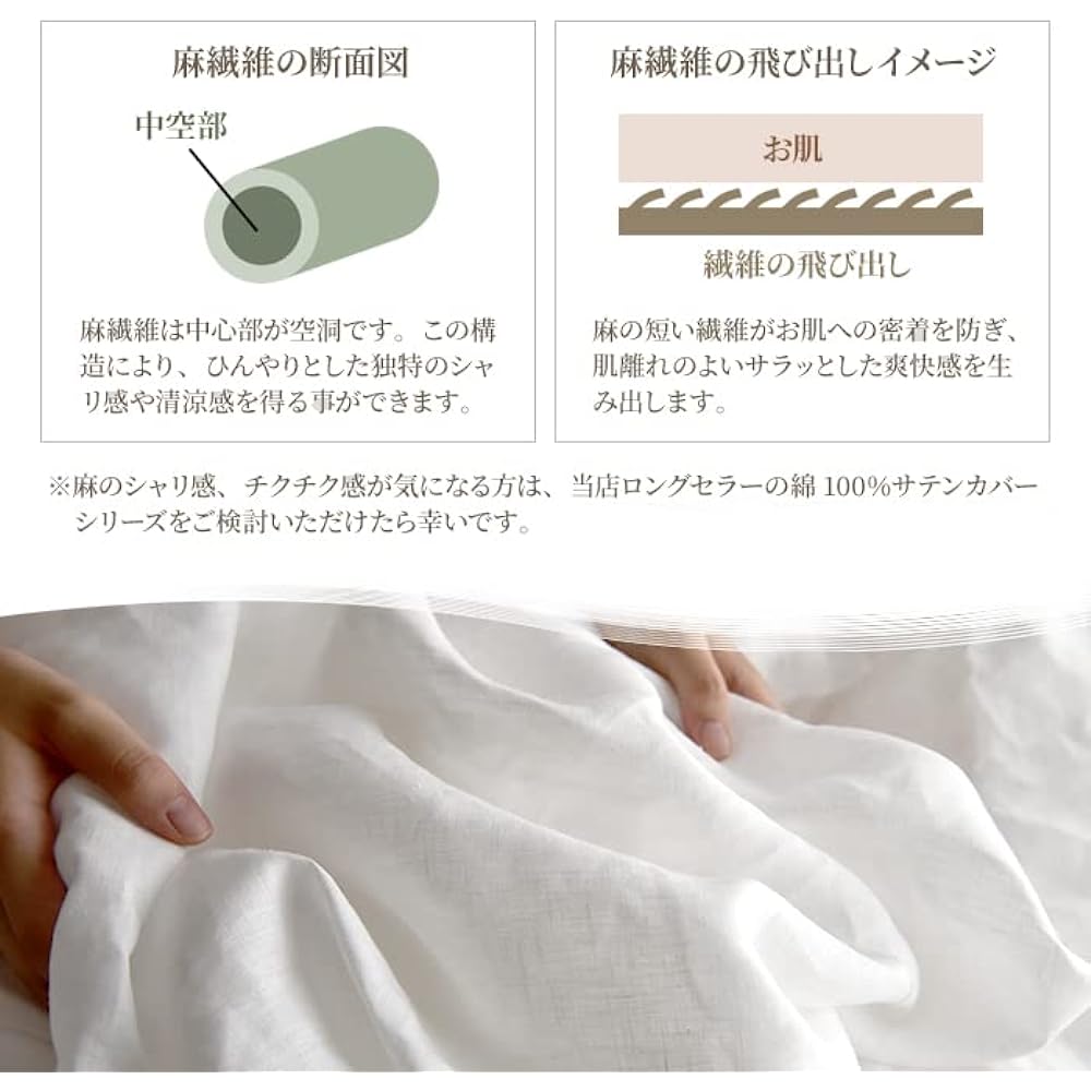 Bed sheets, 100% hemp, made in Japan, white, semi-double size, 120 x 200 x 30 cm, Lino linen, fitted sheets, stylish, bed sheets, Scandinavian, washable sheets, sleep tailor, Lino