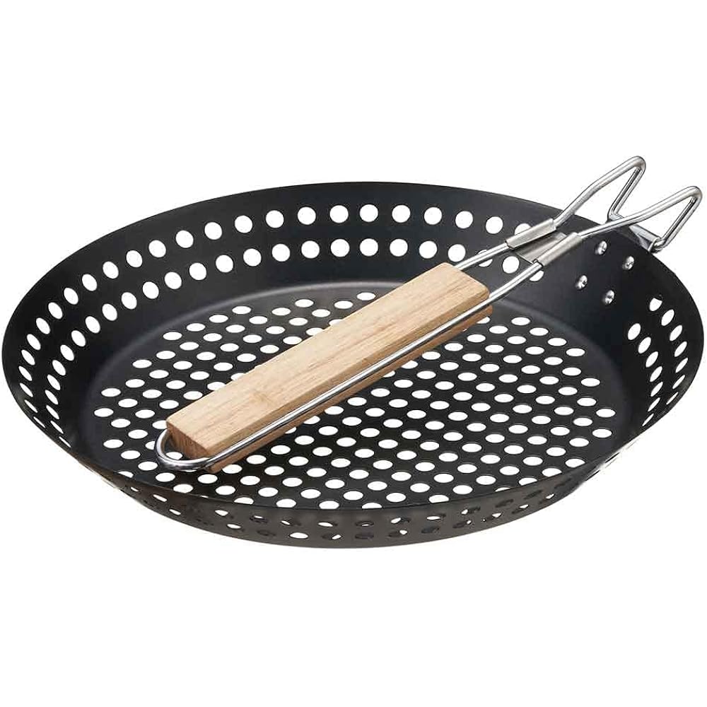 LOGOS MAKIBI Grill PAN 81210200 Black (approx.) Diameter 30.5 x Height 3.5cm
