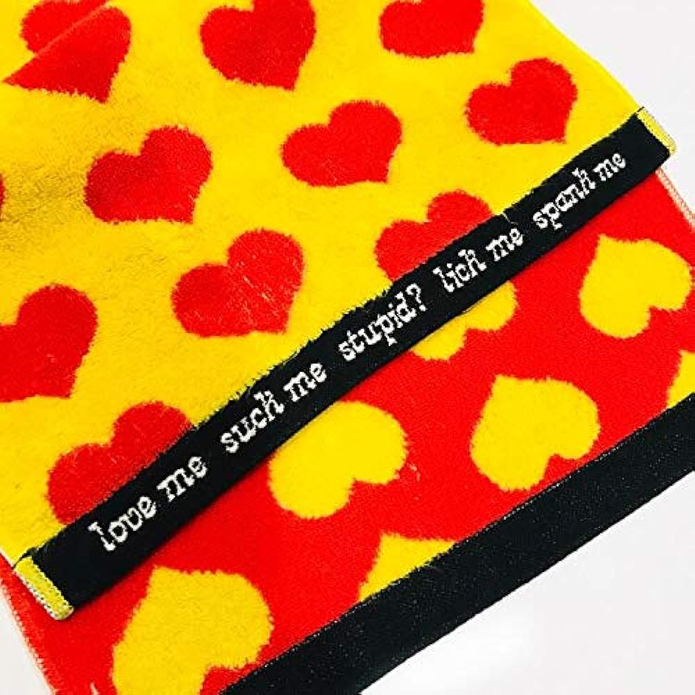 X JAPAN hide Official Goods LEMONeD Jacquard Face Towel "Yellow Heart"