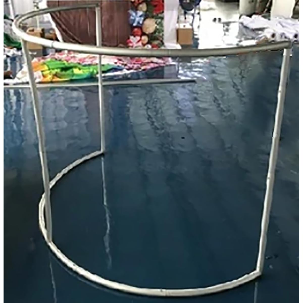 Curved DJ Facade Booth Half Circle Enclosure with Fabric Cover Backdrop Stand (Stand Only)