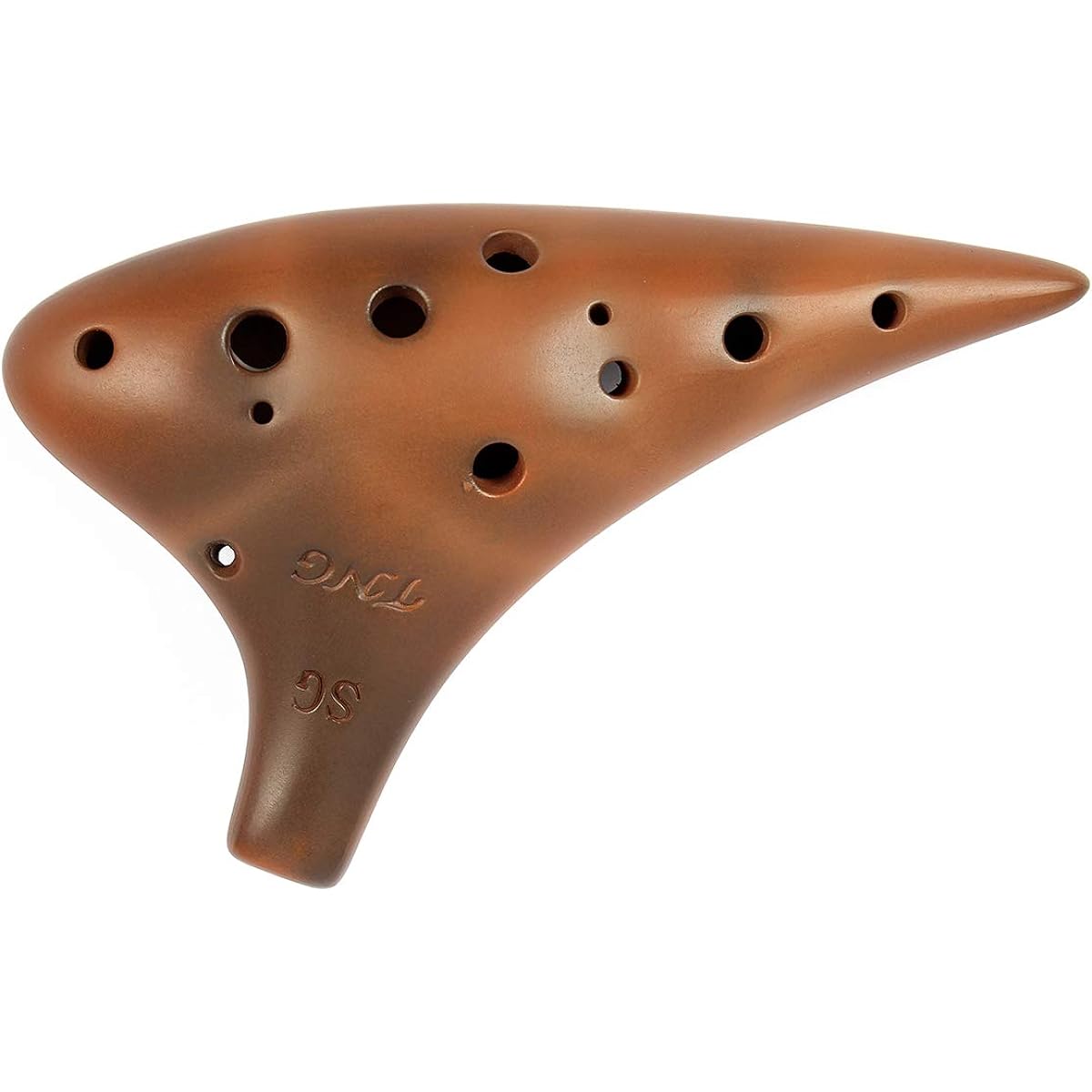 TNG Ocarina Musical Instrument [12 Holes / Single / Soprano / G Key / Purple Sand Red Clay] SG (with fingering chart) (with special case) ocarina High-grade wind instrument