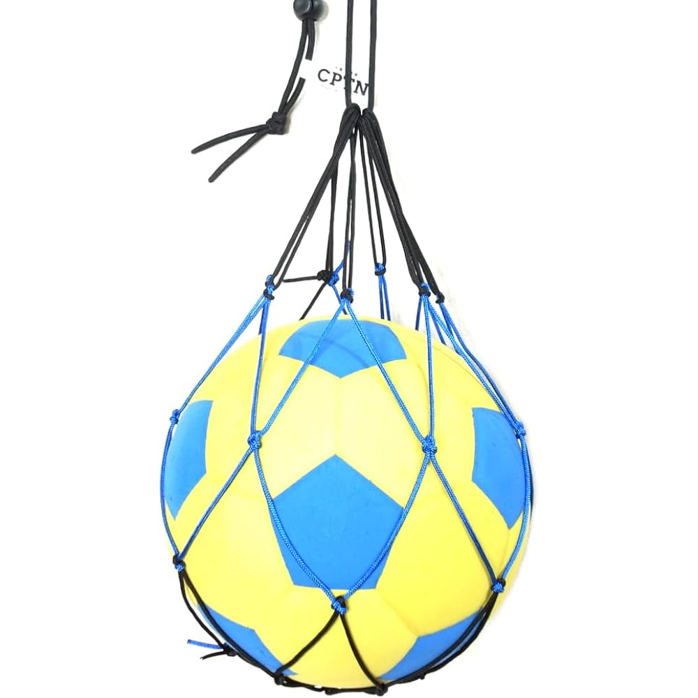 [Ball net to improve lifting] Lifting practice Soccer training ball bag (black x blue)