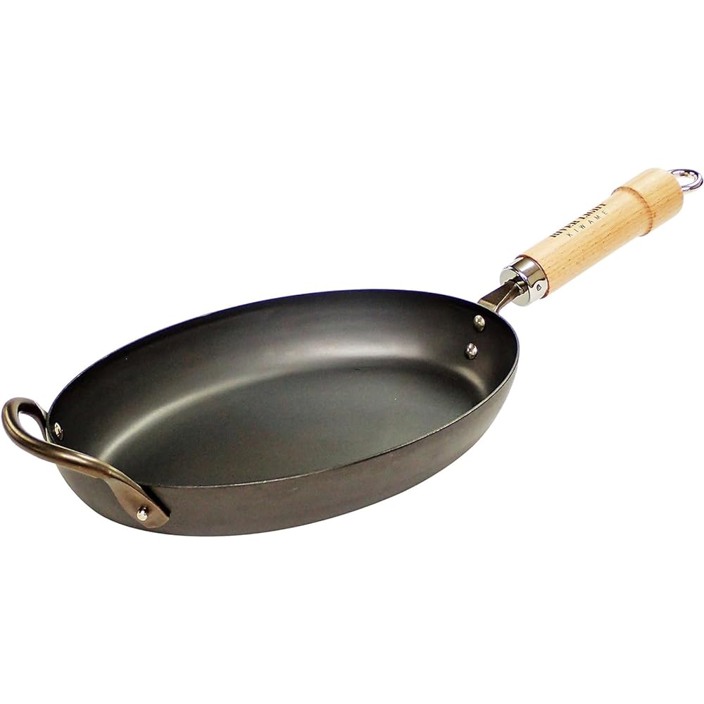 River Light Kiwami JAPAN Iron Gyoza Pot 24cm Iron Nitride Nitriding Compatible with IH Rust Resistant Made in Japan J1929S