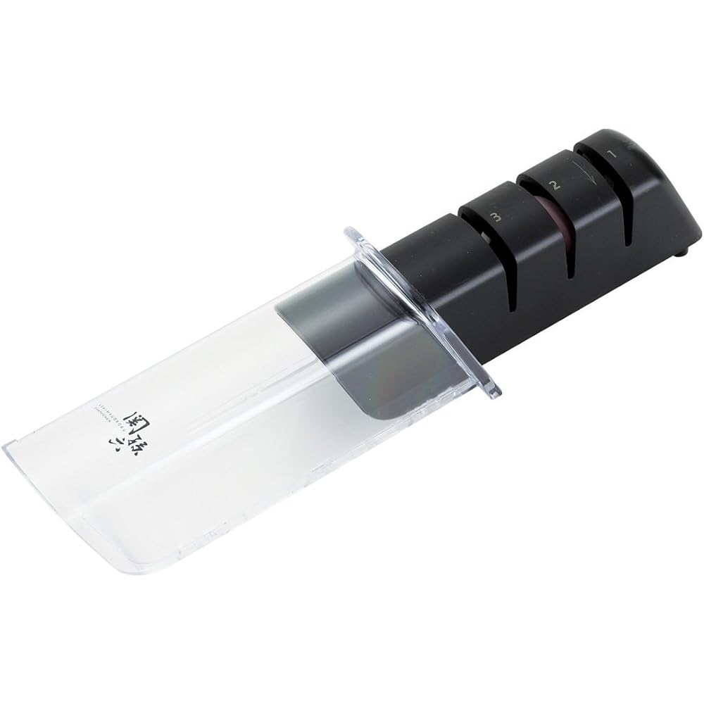 KAI Damascus Santoku Knife 165mm AE-5200 & Diamond & Ceramic Sharpener Set Made in Japan
