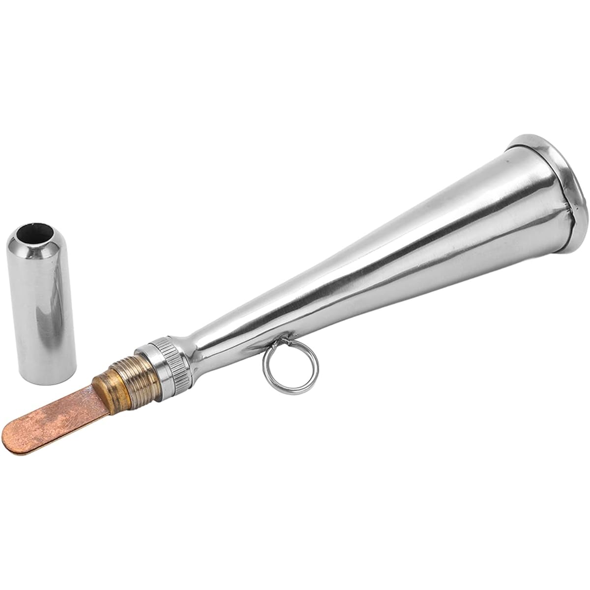 Handheld Fog Horn Fog Horn Removable Mouthpiece Stainless Steel Clear Sound for Sailing