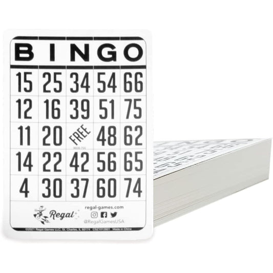 Regal Games - Classic Bingo Cards - 50 Cards - 6.1" x 4.15" Card Stock - White