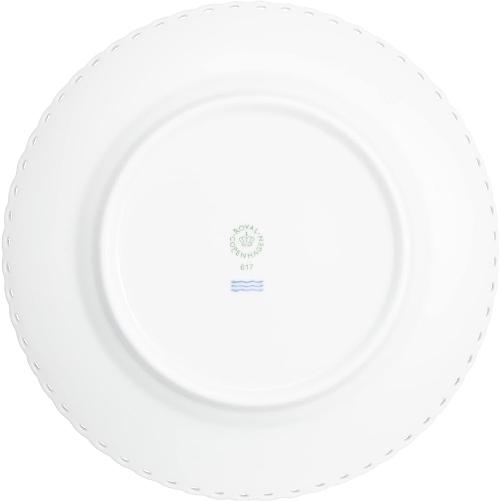 [Regular Imported Product] Royal Copenhagen White Fluted Full Lace Plate Dish 17cm Wedding Gift Present 1052697