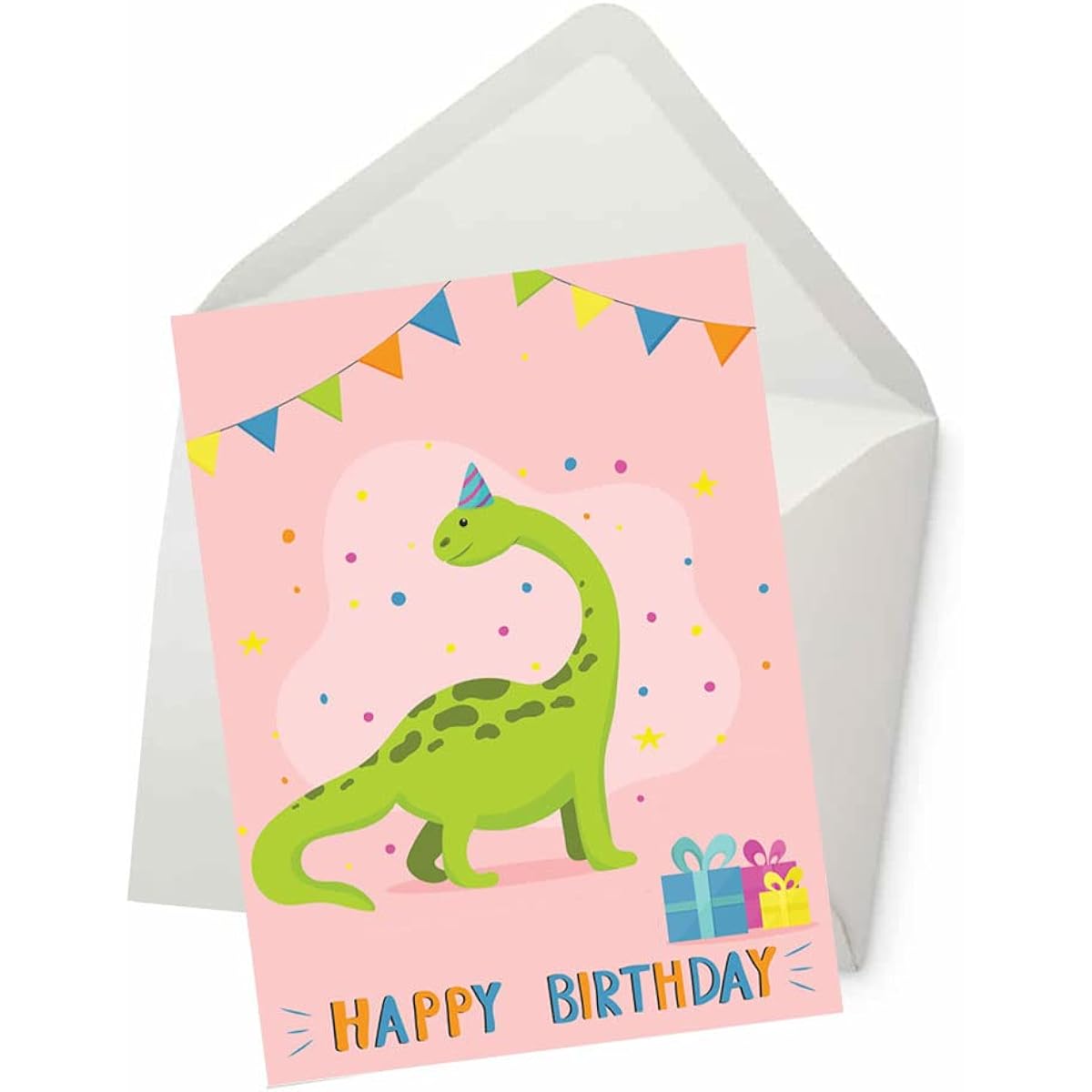 Brontosaurus Birthday Card Dinosaur Birthday Card Birthday Card for Kids Birthday Cards for Children Dinosaur Greeting Card Birthday Card Birthday Card for Kids Dinosaur Birthday Card (5" x 7")