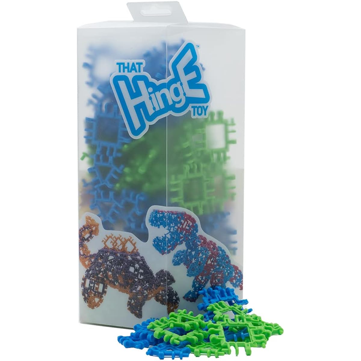 Incredibly Interconnectable Toys Hinge Toy 150 Piece Blue + Green Set Dinosaurs + Other STEM Building Toys Construction Set